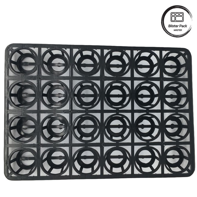 Plateau de transport de fleurs en plastique à 24 trous de couleur personnalisée, plateau de plantation de pépinière durable