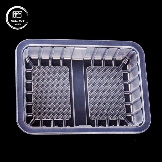 Plateau en plastique en PP transparent et jetable, emballage à 6 cavités pour le chocolat, les bonbons, les gâteaux de lune, les muffins et les boulettes