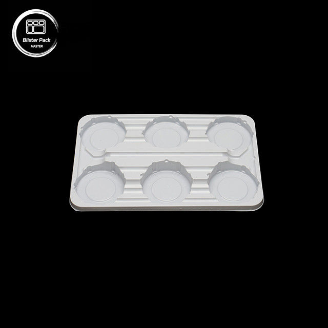 Plateau à emporter transparent jetable épaissi en PET avec porte-gobelets à trois sections, plateau en plastique pour le yogourt et les boissons