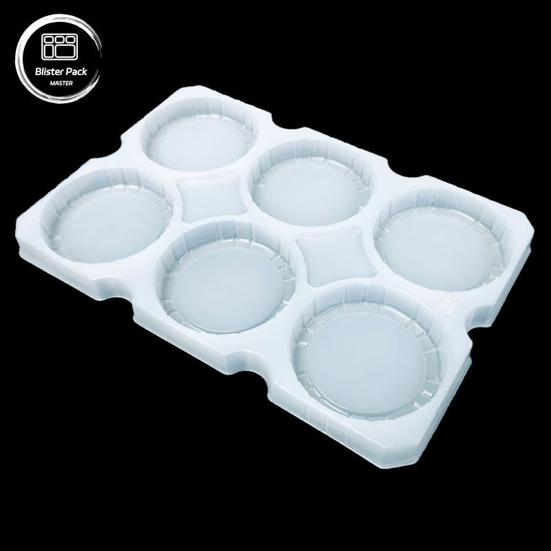 Fabrique OEM Tour de vente protégé plateau en PP avec couvercle, bouteille de boissons et emballage de tasse de yogourt