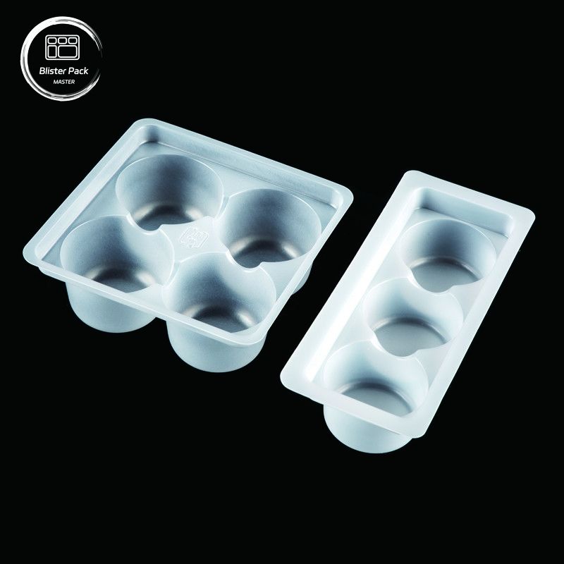 Plateau de congélation alimentaire en PP avec séparateur, emballage en plastique pour le mochi, la crème glacée, les boulettes de riz, la soupe, les boulettes et les collations