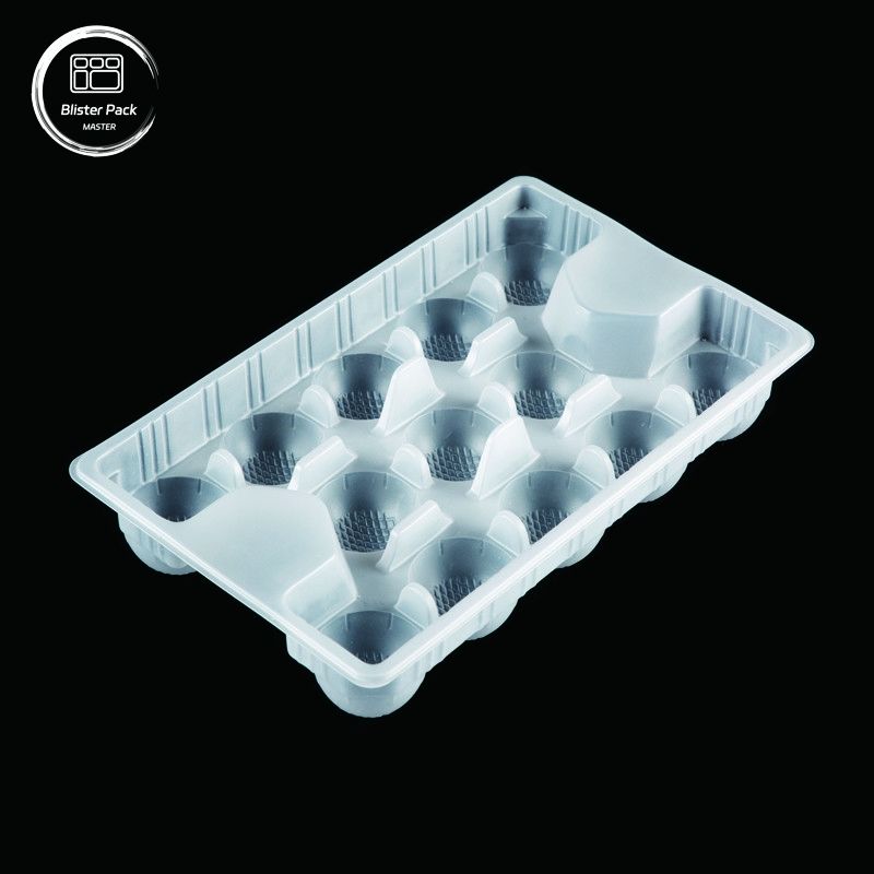 Plateau de congélation alimentaire en PP avec séparateur, emballage en plastique pour le mochi, la crème glacée, les boulettes de riz, la soupe, les boulettes et les collations