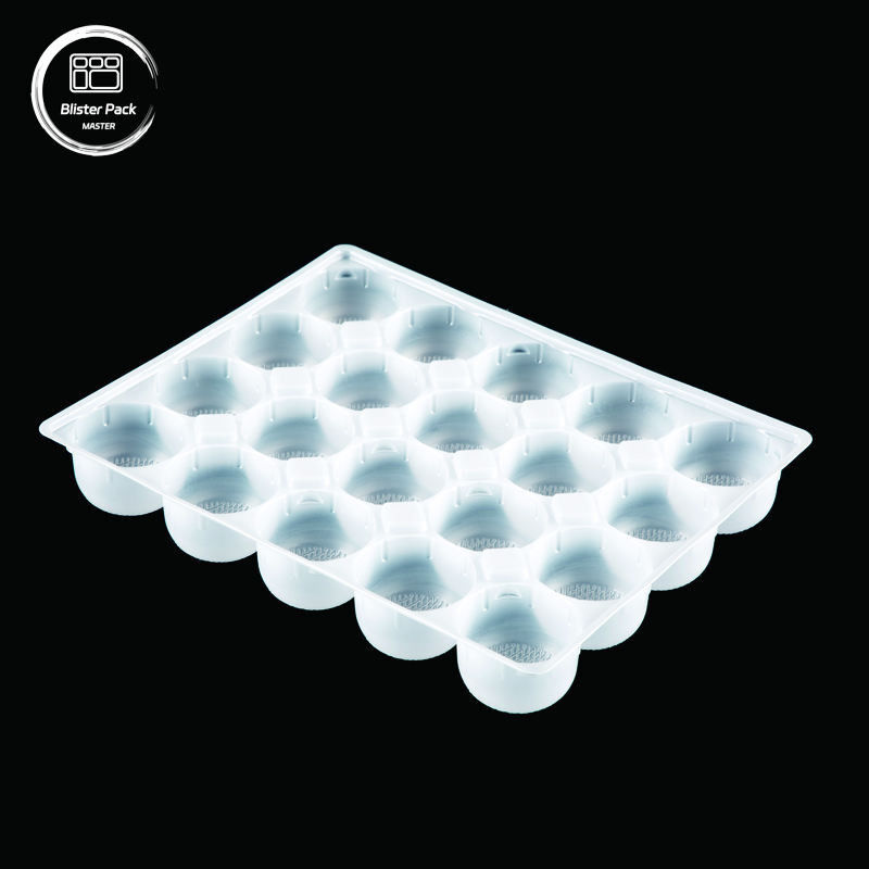 Plateau de congélation alimentaire en PP avec séparateur, emballage en plastique pour le mochi, la crème glacée, les boulettes de riz, la soupe, les boulettes et les collations