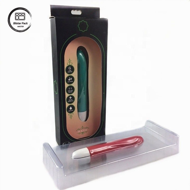Vibrateur jetable transparent Emballage de produits pour adultes, plateau en plastique pour les produits pour adultes
