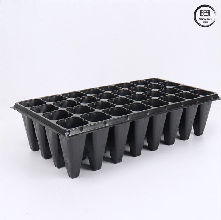 Plateau de semis en plastique épaissi, 21/32/50/72 Plateau de démarrage de germination cellulaire pour semis