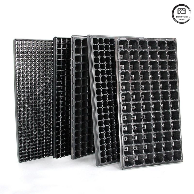Plateaux de semences à plomb durables pour la propagation des plantes, 28/32/50/72/105/128/200/288 Plateaux de semis pour pépinières à cellules