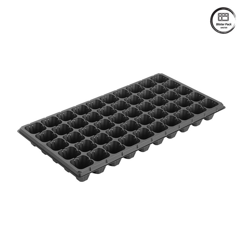 Plateau de germination de semis respirant en plastique personnalisé, plateau de pépinière à 50 cellules pour la germination des semences