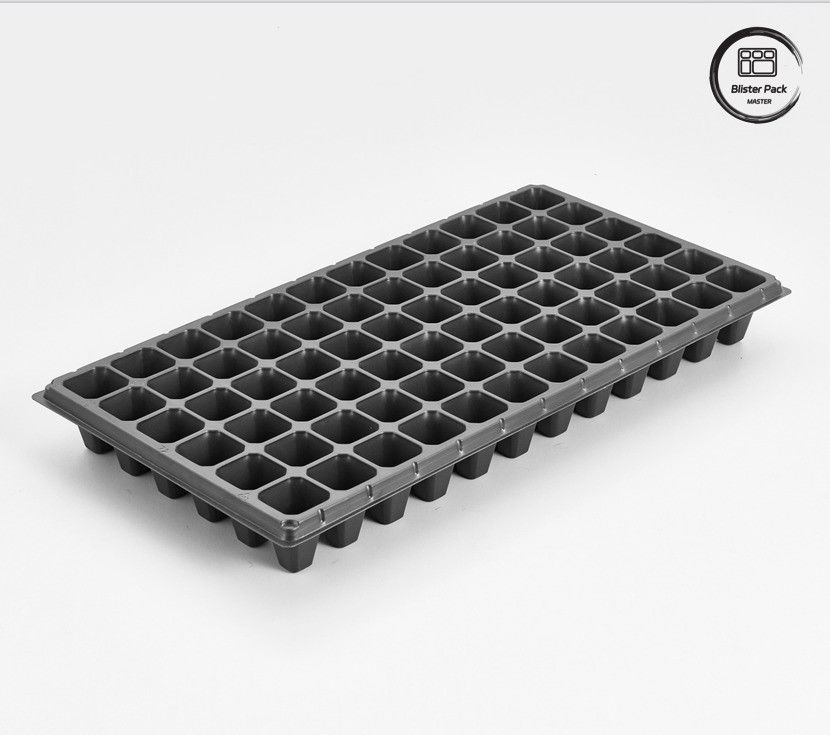 Plateau d'amorçage des semences de pépinière de 72 cellules PS, plateau de multiplication durable pour les semis et la germination