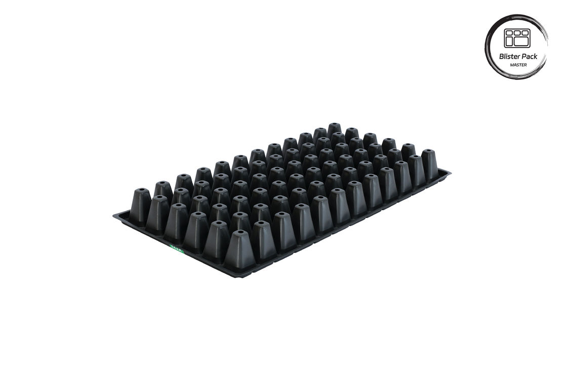 Plateau d'amorçage des semences de pépinière de 72 cellules PS, plateau de multiplication durable pour les semis et la germination