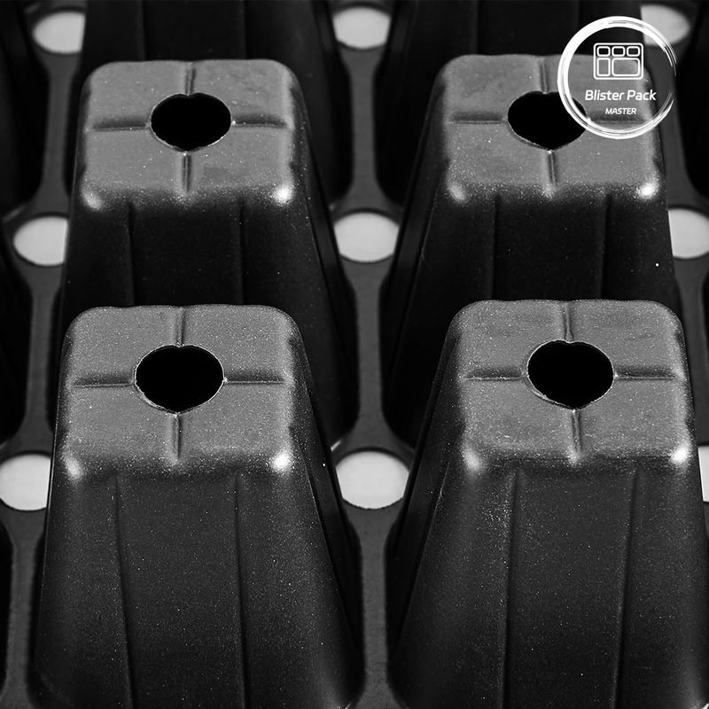 Plateau de semis à 50 trous noir pour le secteur industriel PS Durable et léger pour une croissance optimale