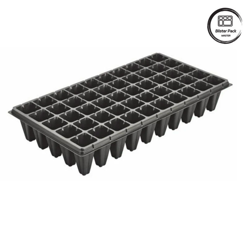 50 semis Plateaux de semis de cellules de couleur noire ou personnalisée Conception robuste pour l'agriculture