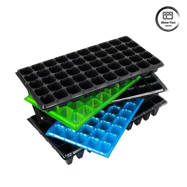 50 cellules de semis de jardin d'enfants plateau de prise PS durable pour une croissance efficace des semis