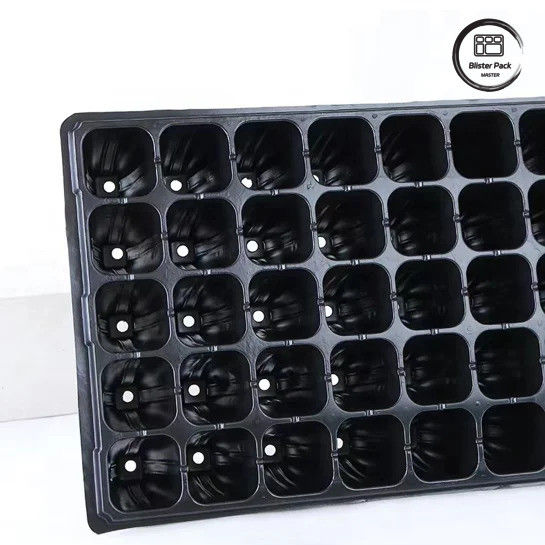 50 cellules de semis de jardin d'enfants plateau de prise PS durable pour une croissance efficace des semis